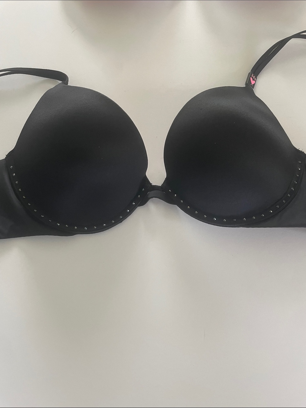 NWT Very Sexy Victoria's Secret Beige and Black Rhinestone Bra Duo 34 B - Picture 5 of 10